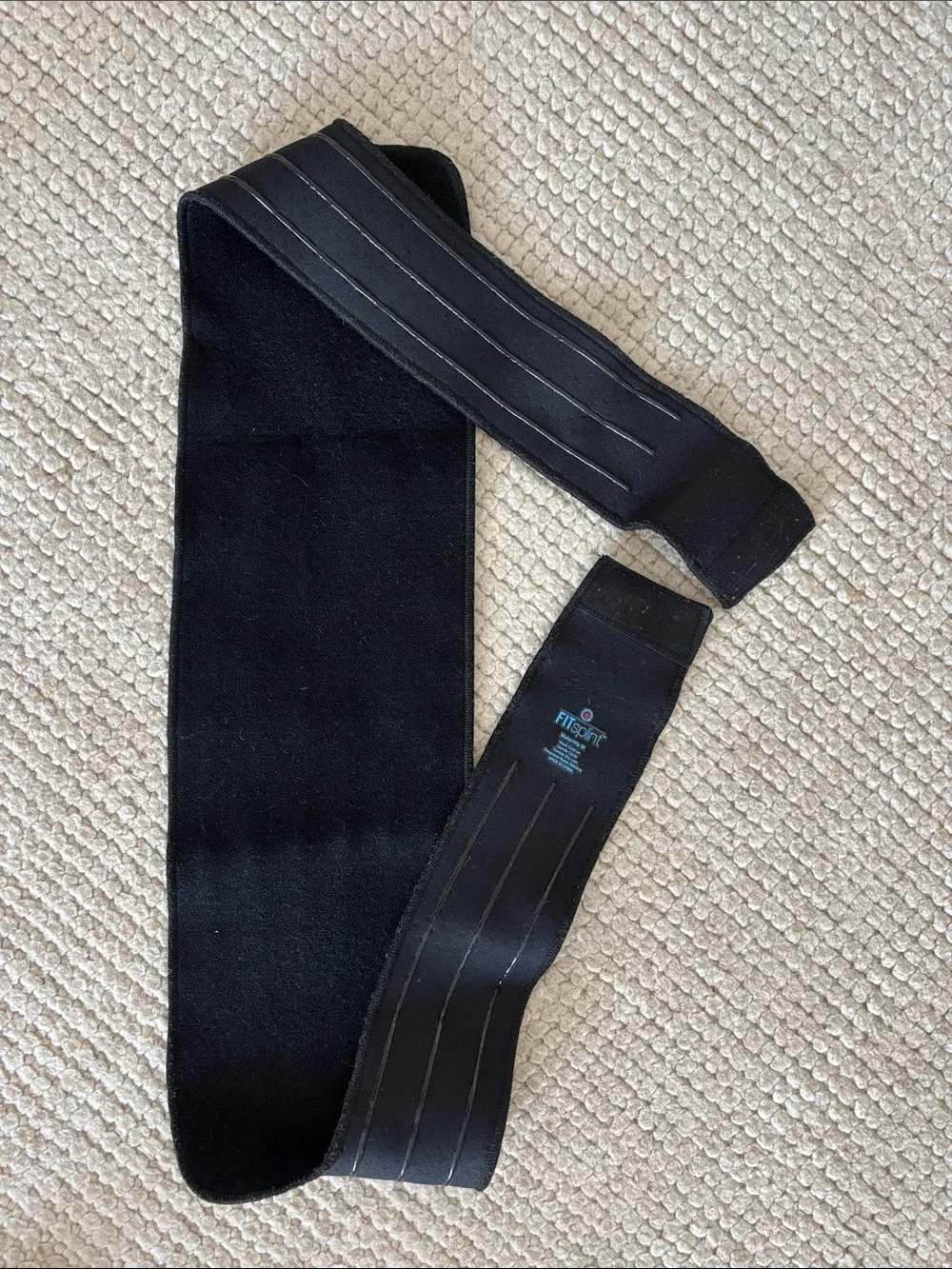 Black Adjustable Waist Support Belt for Women